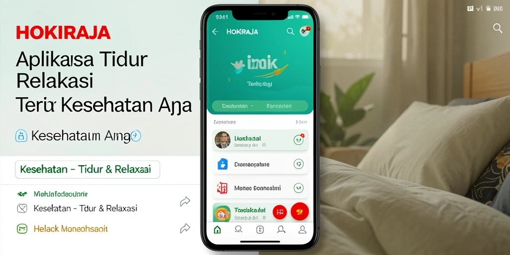 Tampilan antarmuka HOKIRAJA yang menenangkan untuk Tidur & Relaksasi.