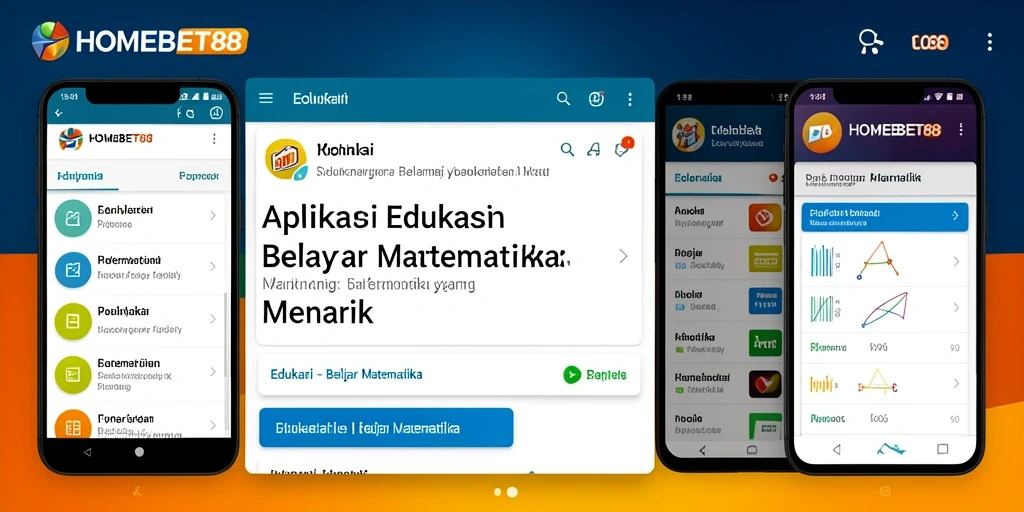 Tampilan antarmuka pengguna aplikasi Belajar Matematika yang menarik dan interaktif.