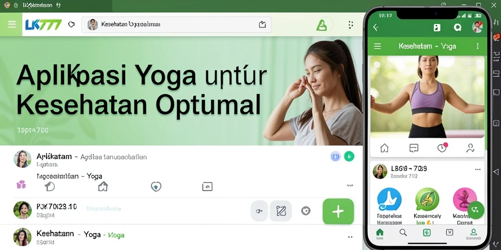 Menampilkan antarmuka pengguna yang intuitif untuk latihan yoga.