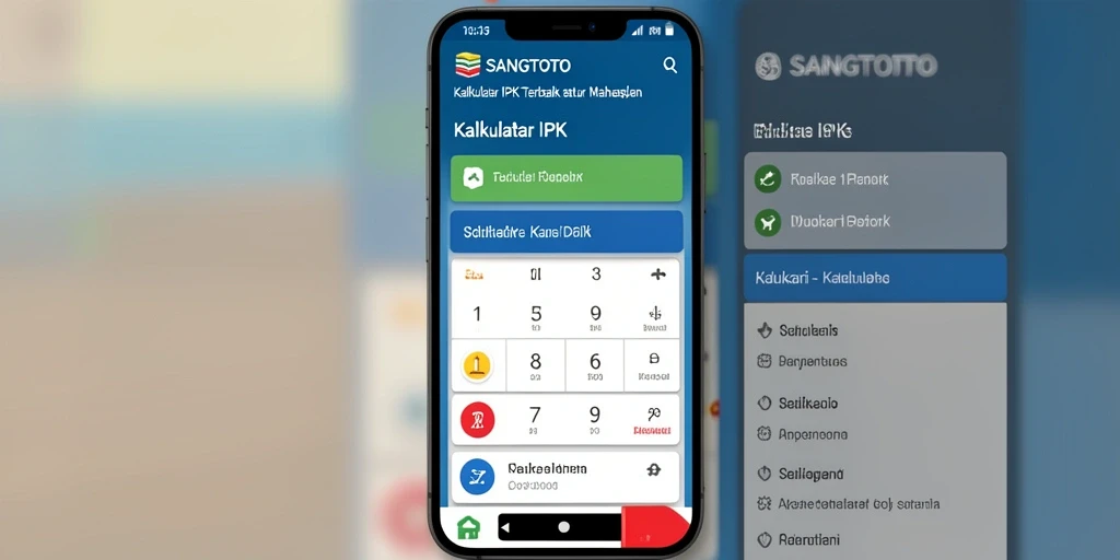 Antarmuka SANGTOTO menampilkan Kalkulator IPK dengan jelas dan informatif.