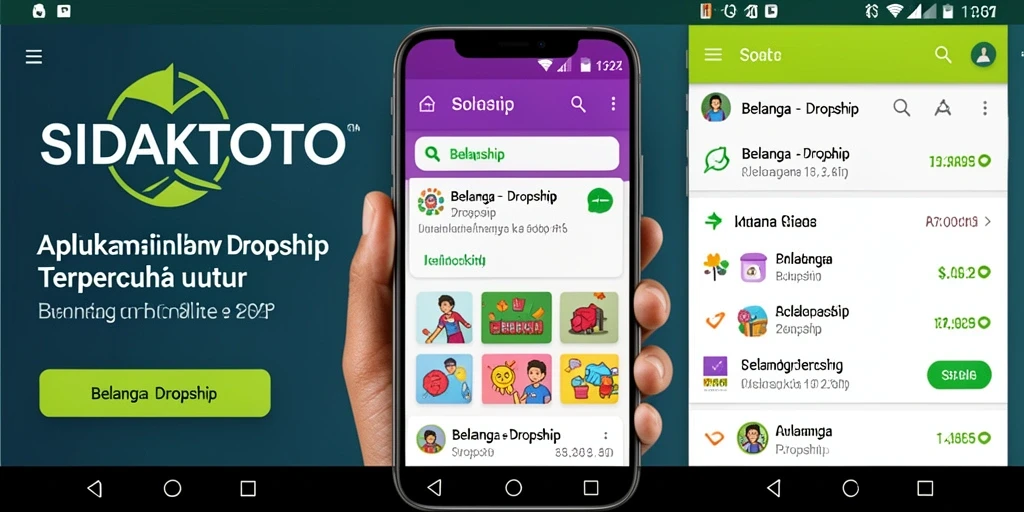 Antarmuka aplikasi SIDAKTOTO menampilkan fitur Dropship yang memudahkan pengguna.