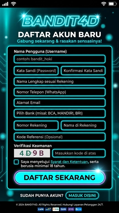 Panduan Pembukaan Akun Baru bandit4d untuk Android